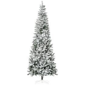 Us01-830361v02 Uirio 9ft Artificial White Flocked Christmas Tree Pencil Holiday Home Decoration