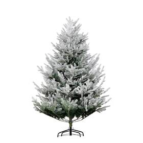 Us01-830577v04gn Uirio 6ft Artificial Flocked Christmas Tree Hinged Branches 795 Tips Metal Stand