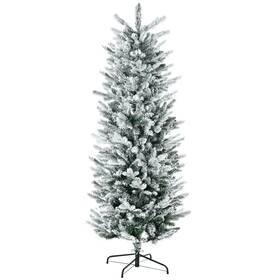 Us01-830730v02gn Uirio 6ft Artificial Flocked Christmas Tree - Snow Frosted Auto-open Steel Base Decor