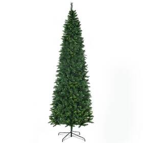 Us01-830737v02gn Uirio 9ft Artificial Pencil Xmas Tree Pine Needles Auto Open Steel Base Home D Cor