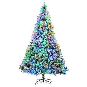 Us01-830752v82mx Uirio 9 Ft Pre-lit Artificial Snow Christmas Tree With Frosted Branches Warm White