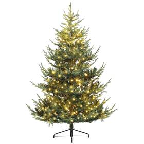 Us01-830856v81mx Uirio 7.5ft Pre-lit Artificial Christmas Tree 300 Led Lights 1218 Tips Wide Metal Base