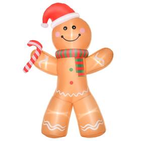 Us01-844380v80 Uirio 8ft Led Light Christmas Inflatable Decor Gingerbread Man For Outdoor Decoration