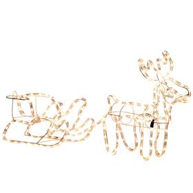 Us01-844449v80 Uirio Outdoor Led Light Warm White Deer And Sleigh Christmas Ornaments Yard Decoration