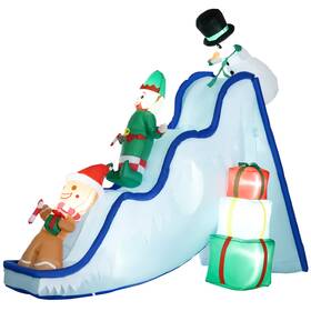 Us01-844727v80mx Uirio 8.5 Ft Christmas Inflatable Outdoor Decorations Snowman Elf And Gingerbread Man