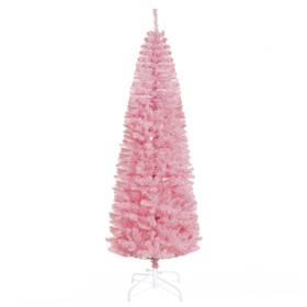 Us02-830388v02 Uirio 7ft Slim Artificial Christmas Holiday Pencil Tree Decoration Pink Xmas