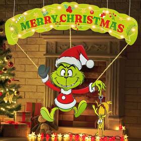 Ulthool 717121181609 Outdoor Christmas Home Decorations 7pcs Lights Up Parachute Signs Dec