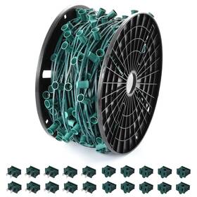 Bw-c9-c-18 Ultimate Unicorn 500ft C9 Light Socket Set Green Wire Christmas Stringer E17