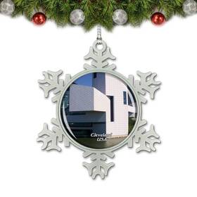 Umsufa Jsgj-3055 Usa America Rock And Roll Hall Of Fame Cleveland Christmas Ornament Tree Silver
