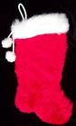 Unbranded Christmas Stocking Holiday Soft Plush Red Pom Balls New