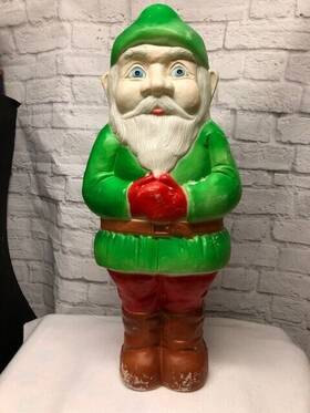 7614-6178 Union Products Inc Vintage Christmas Elf Blow Mold / Unlighted 28ft X 12 Inch Used