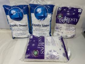 Union Wadding 077156098854 Artificial Fake Frosty Snow Flakes Christmas Village 3 1/2 Quart Craft 4 Bags