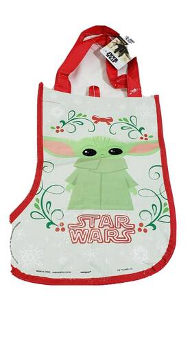 Unique 639277311368 Baby Yoda Star Wars Christmas Gift Bag Tote Stocking The Child Mandalorian New