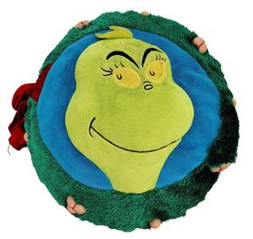 1177803 Universal Studios Island Of Adventure Grinch Christmas Wreath Pillow Dr Seuss