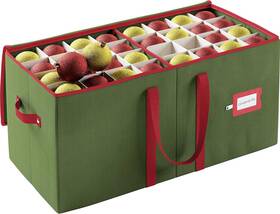 Urbundy 744110460124 Christmas Ornament Storage Box - Green Fits 128 Ornaments Organizer With Divi