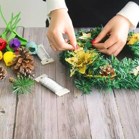 Us 313031579545 22 Gauge Floral Flexible Wire For Christmas Wreath Tree Flower Arrangements
