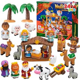 14116 Us Corp 2025 Christmas Advent Calendar Nativity Figurine Set Countdown Nativi