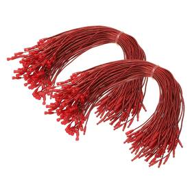 Uxcell 672668818336 200 Pcs Christmas Ornament Hooks Gift Tag Hanger With Snap Lock Red