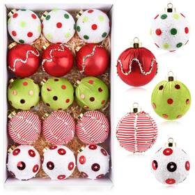 Bdm-657 Vainechay Christmas Ball Ornaments For Tree Decorations - Large 3.15 Inch Shatterproof