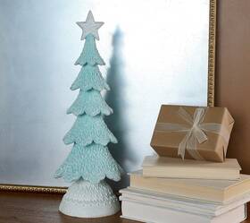 Aa035 Valerie Parr Hill 18 Inch Snowy Blue Gingerbread Lace Christmas Holiday Tree