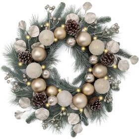 B0cz9nw2sh Valery Madelyn 20ftft Pre-lit Christmas Wreath For Front Door With Lights Lighted D