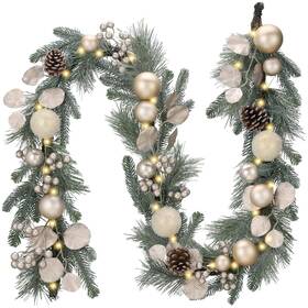 Eg0202-0091 Valery Madelyn 6 Ft Pre-lit Christmas Garland With Lights For Mantle Lighted