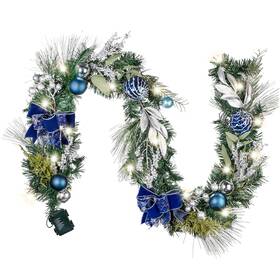 Va-eg0202-0021 Valery Madelyn 0084 6 Feet Pre-lit Christmas Garland With Lights For Mantle Lighte