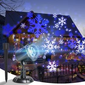 Vanthylit 783103517315 Christmas Projector Lights Outdoor White Blue Snowflakes Projection Outside