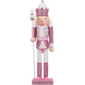 123j5l21nn821clou1h Vanzack Pink Nutcracker Soldier Figure Wooden Christmas 30x7.5cm