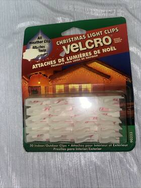 90323 Velcro Brand Indoor Outdoor Christmas Light Clips 20ct Decor Holiday #90323