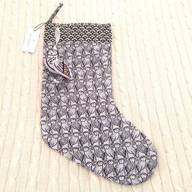 24381-n05 Vera Bradley Holiday Stocking And Ornament Set Owls Gray Christmas Msrp 34