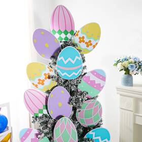 Sig-vercraft-2053 Vercraft 12 Pcs Large Easter Christmas Tree Decorations Inches Spring Egg Ornaments