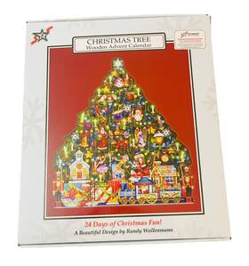 Vermont Christmas Company 819273021601 Tree Wooden Advent Calendar Countdown