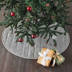 Vhc 840233922096 Yuletide Burlap Dove Gray Snowflake Christmas Tree Skirt 36 Inch Brands