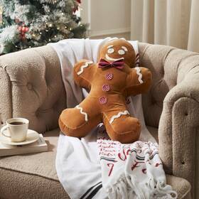 Vhc 840233945132 Mr Gingerbread Applique Christmas Pillow 18x12 Brands