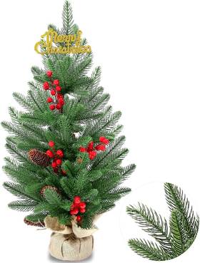 Vhuwe 712110710129 28 Inch Tabletop Christmas Tree 2.33 Ft Artificial Small Little