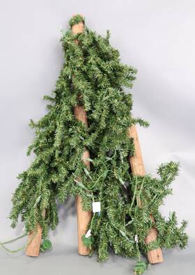 Vickerman 734205114940 2 3 4 Natural Alpine Artificial Christmas Tree Set Clear