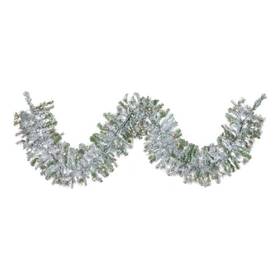 Vickerman 734205498514 108 Inch Kiana Dura-lit Led Artificial Christmas Garland In Flocked White