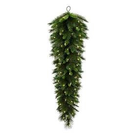 Vickerman 734205634486 48 Inch Bangor Mixed Led Lights Artificial Christmas Tear Drop In Green