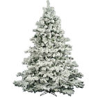 Vickerman Flocked White On Green Alaskan Pine Artificial Christmas Tree Living Room Decor 734205014189