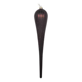 Vickerman Mt195175d 15.75 Inch Matte Glitter Drop Christmas Ornaments In Chocolate Set Of 2