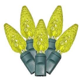 X4g8133 Vickerman 34ft Color Box Single C6 Led Christmas Light Set In Lime Green