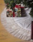 Victorian Trading Co Ruffled Tutu Tree Skirt White Tulle Teirs