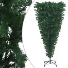3007907 Vida Xl Upside-down Artificial Christmas Tree With Stand Green Multi Sizes