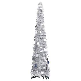 Vidaxl 720286014660 Pop-up Christmas Tree Silver Pet 47.2 In Collapsible