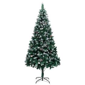 Vidaxl 720286014936 Christmas Tree Green And White Pvc Steel Large Decorative Inlays