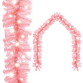 Vidaxl 720286363560 Garland Pink Pvc Large Christmas Spiral Modern