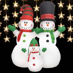 Vidaxl 720286391433 Christmas Inflatable Snowmen Family Led Ip44 8 Ft