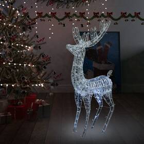Vidaxl 720286414774 Xxl Acrylic Christmas Reindeer 250 Led 6 Ft Cold White