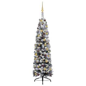 Vidaxl 720286498958 Artificial Christmas Tree Green Shiny Gold Matte Bronze